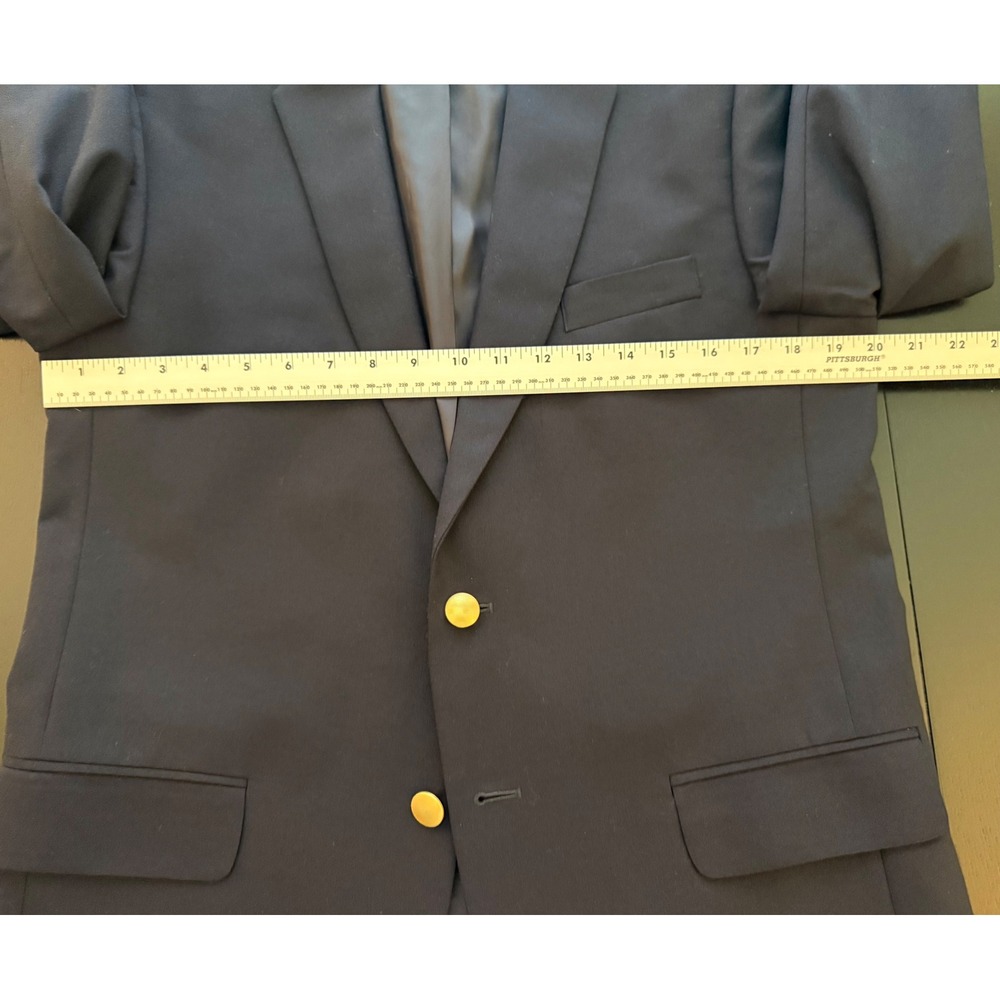 Lands' End Boys Hopsack Blazer Size 20 Navy/Gold Two-Button Sport Coat Jacket - Picture 10 of 14